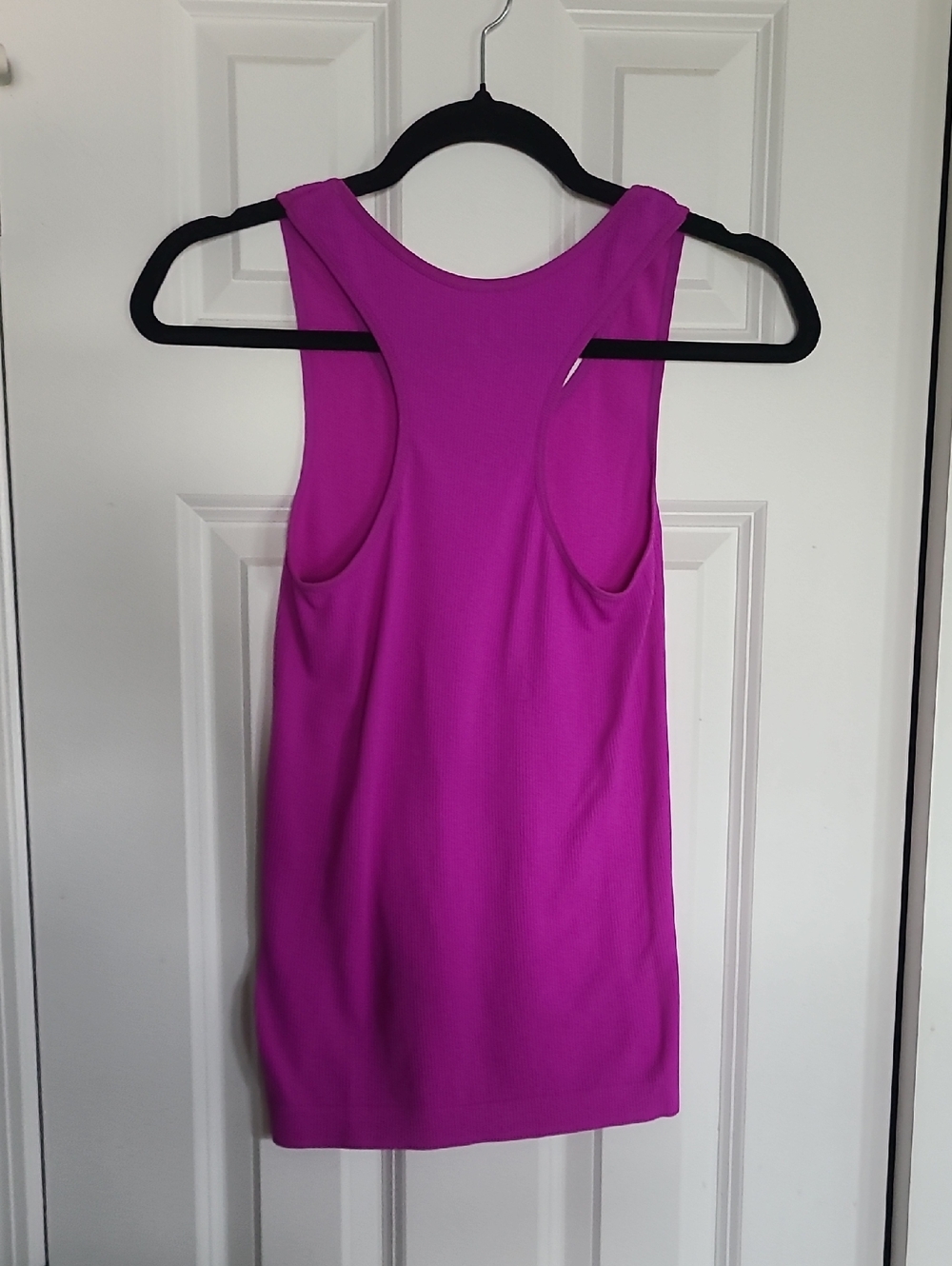 Women’s Ribbed Tank Top - Magenta - Picture 3 of 4